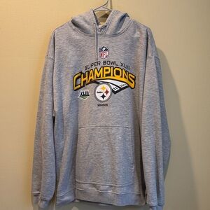 Reebok Gray Super Bowl XLIII Champions Hoodie